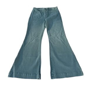 Risen High Rise Patch Pocket Bell Bottom Jeans Size 11